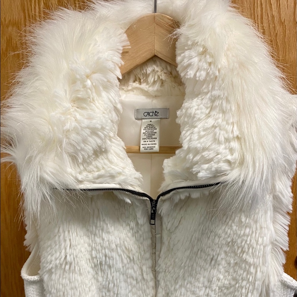 Creamy White Faux Fur Vest
